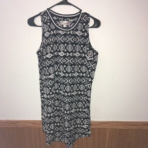 Black and white mini dress.